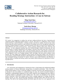 Collaborative Action Research for Reading Strategy Instruction: A