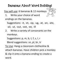 Bananas About Word Building! You will use: 6