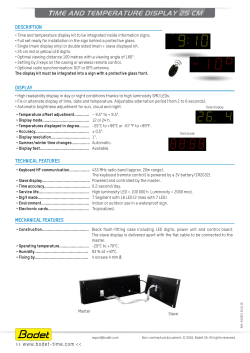 Time and TemperaTure display 25 cm