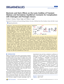 Electronic and Steric Effects on the Lewis Acidities of Transient
