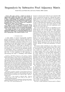 Steganalysis by Subtractive Pixel Adjacency Matrix