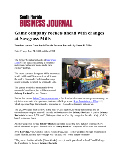 Game company rockets ahead with changes at Sawgrass Mills