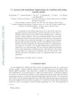 $ J/\ psi $ normal and anomalous suppressions in a hadron and