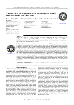 Longshore drift cell development on the Benin sand barrier