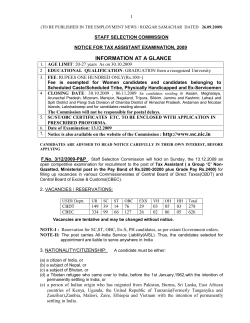 Tax Assistant Examination, 2009