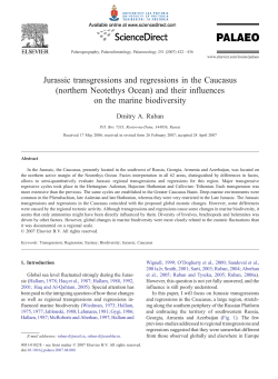 Jurassic transgressions and regressions in the Caucasus (northern