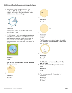 1. In the figure, regular heptagon ABDCEFG is inscribed in P