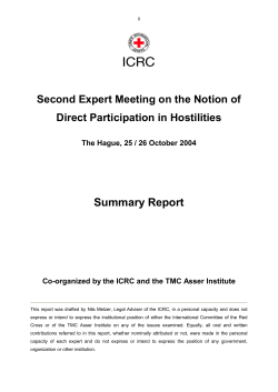 Expert meeting report