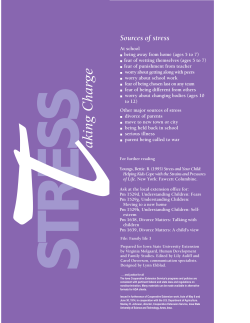 Helping Children Manage Stress