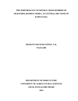 the performance of double cross hybrids of silkworm