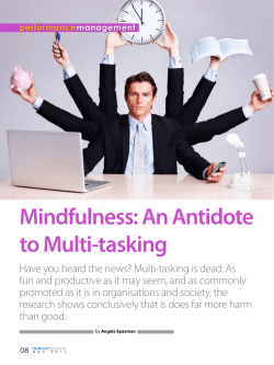 Mindfulness: An Antidote to Multi-tasking