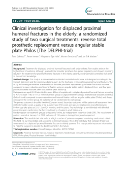 Clinical investigation for displaced proximal humeral fractures in the