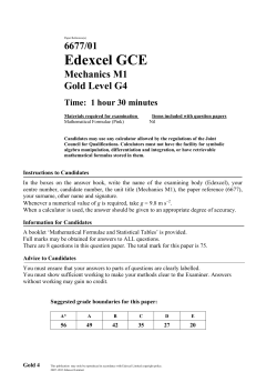 Edexcel GCE - SAVE MY EXAMS!