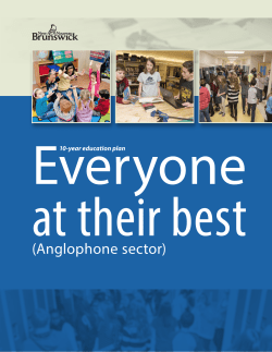 Everyone at their best (Anglophone sector)