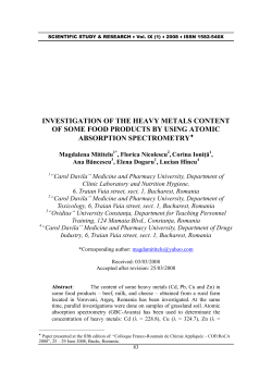 investigation of the heavy metals content of some food products by