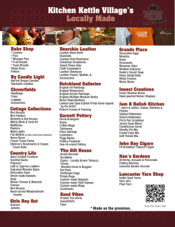 Kitchen Kettle Village`s Locally Made