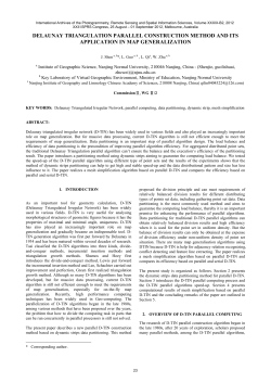 DELAUNAY TRIANGULATION PARALLEL CONSTRUCTION