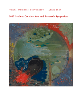 2017 Symposium Program - Texas Woman`s University