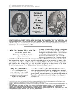 European Americans and African Americans View Each Other