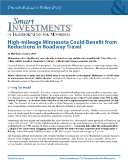 High-mileage Minnesota Could Benefit from Reductions in Roadway