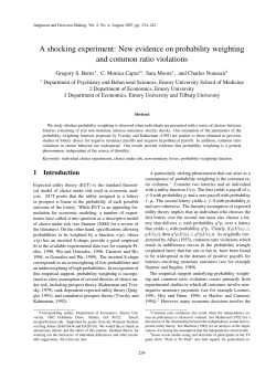Judgement and Decision Making - CCNL