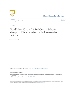 Good News Club v. Milford Central School: Viewpoint Discrimination