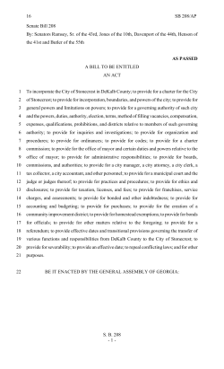 SB 208/AP - Stonecrest City Alliance