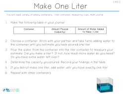 Make One Liter