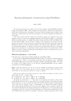 Bayesian phylogenetic reconstruction using PhyloBayes