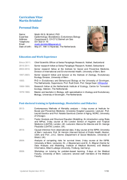 CV and publication list