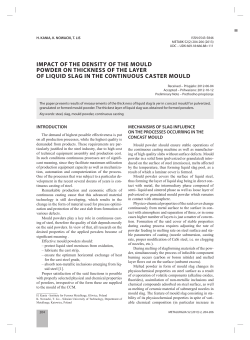 Impact of the density of the mould powder on thickness of the layer