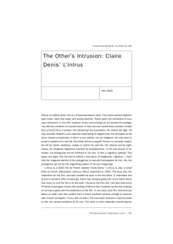 The Other`s Intrusion: Claire Denis` L`intrus
