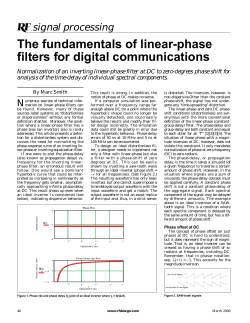 The fundamentals of linear-phase filters for digital communications