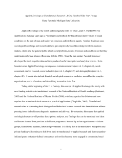 Applied sociology is the bridge between sociology the discipline and