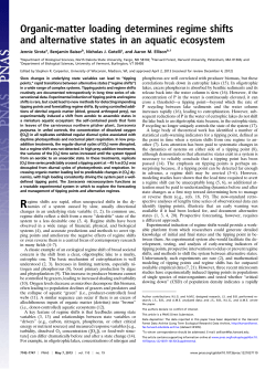 Organic-matter loading determines regime shifts and alternative