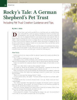 A German Shepherd`s Pet Trust: Including Pet Trust Creation