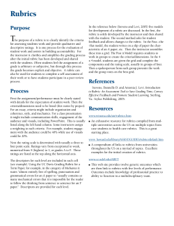 Rubrics - UC Davis Extension
