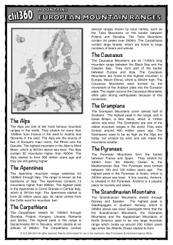 The Alps The Apennines The Carpathians The
