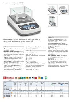 High-quality precision balance with automatic internal adjustment