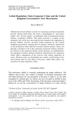 Lethal Regulation: State-Corporate Crime and the United Kingdom