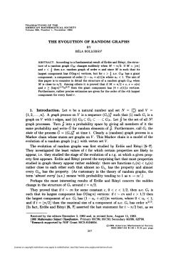 the evolution of random graphs - American Mathematical Society