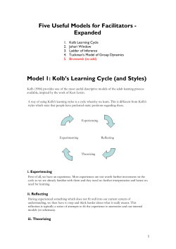 Module 1 - Five Models for Facilitators