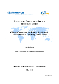Park - Climate Change and Low Lying Island States