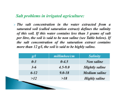 The salt concentration in the water extracted from a saturated soil