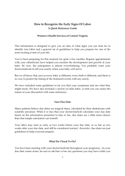 How to Recognize the Early Signs Of Labor.090512