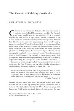 The Rhetoric of Celebrity Cookbooks