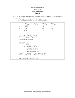 Lecture 33 - AP Chem Solutions