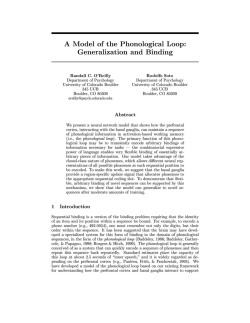 A Model of the Phonological Loop: Generalization and Binding