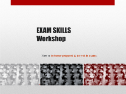 EXAM SKILLS Workshop