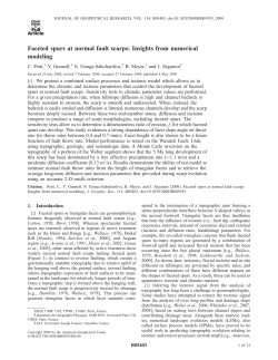 Faceted spurs at normal fault scarps: Insights from numerical modeling